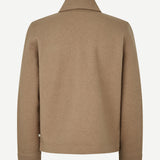 SAMSØE SAMSØE Hannes Full Zip Lead Gray detalle de cuello oficial