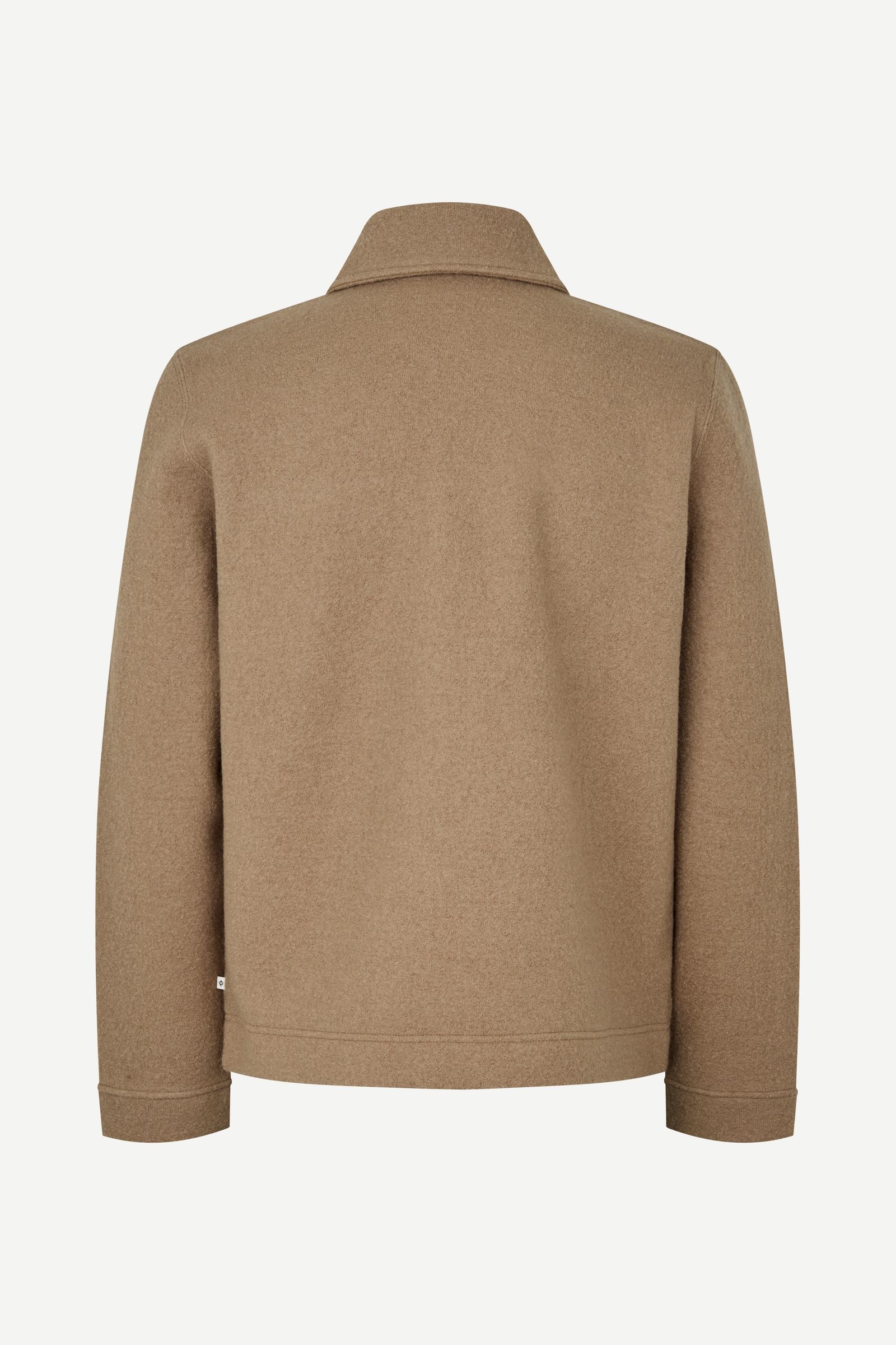 SAMSØE SAMSØE Hannes Full Zip Lead Gray detalle de cuello oficial