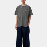 Camiseta CARHARTT WIP S/S Vista Black Garment Dyed look completo
