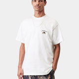 Camiseta CARHARTT WIP S/S Animated Ducks White en modelo