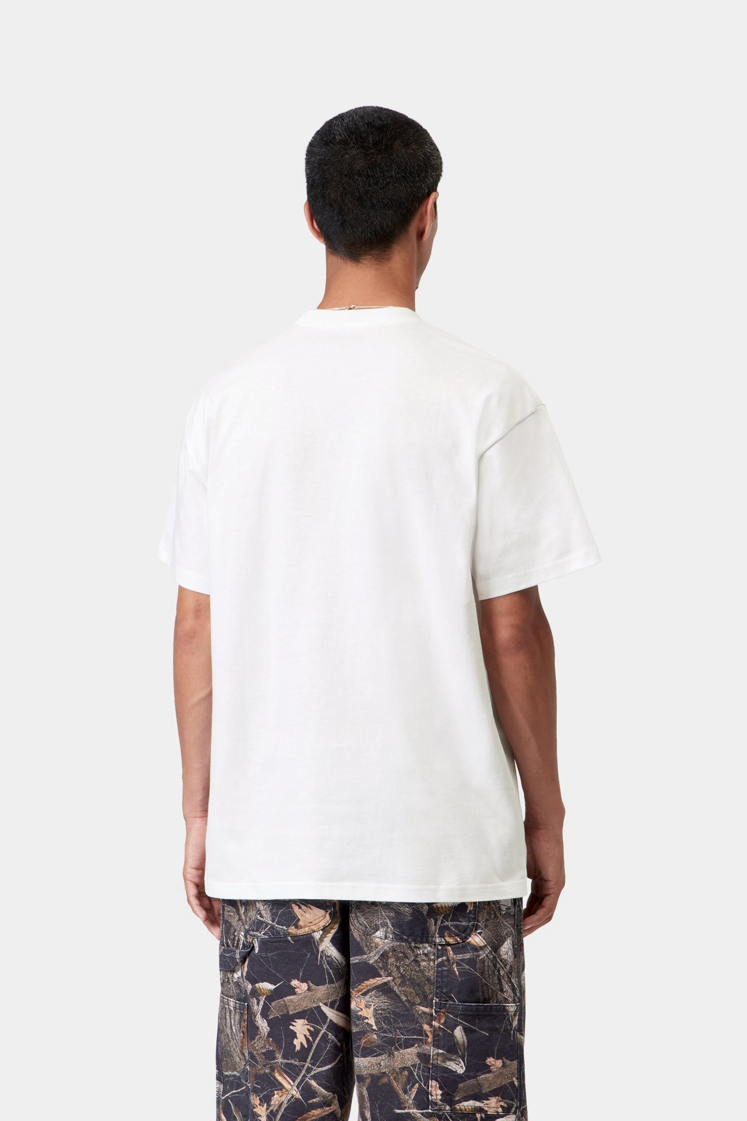 Camiseta CARHARTT WIP S/S Animated Ducks White vista trasera en modelo