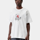 Camiseta CARHARTT WIP S/S Old Painter White en modelo