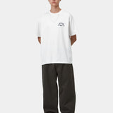 Camiseta CARHARTT WIP S/S Arch Script White Dark Navy look completo