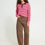 Vaqueros ICHI Blich Brown Washed - vista adicional