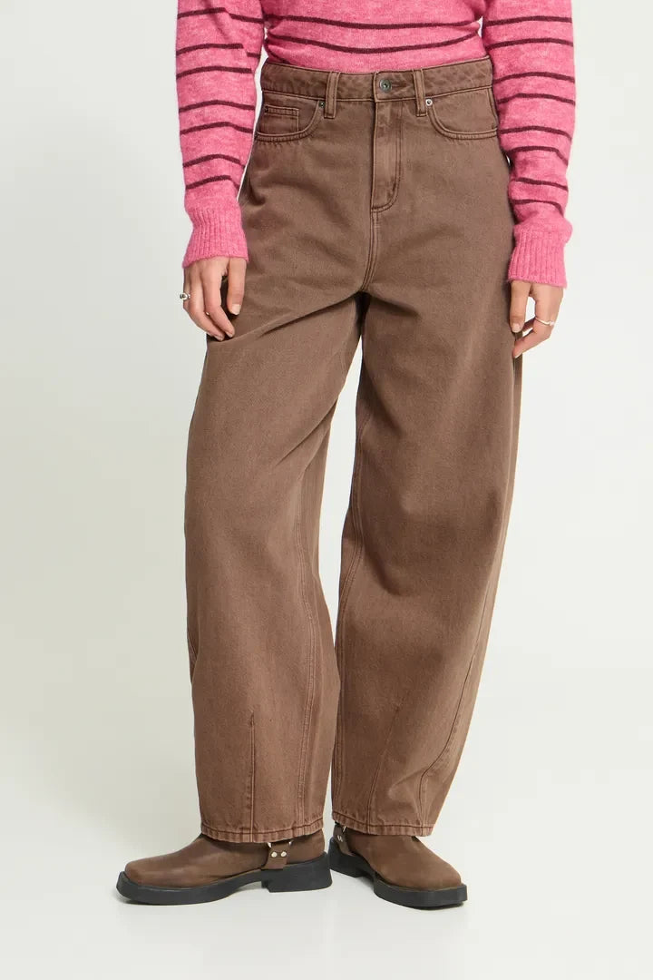 Vaqueros ICHI Blich Brown Washed - look