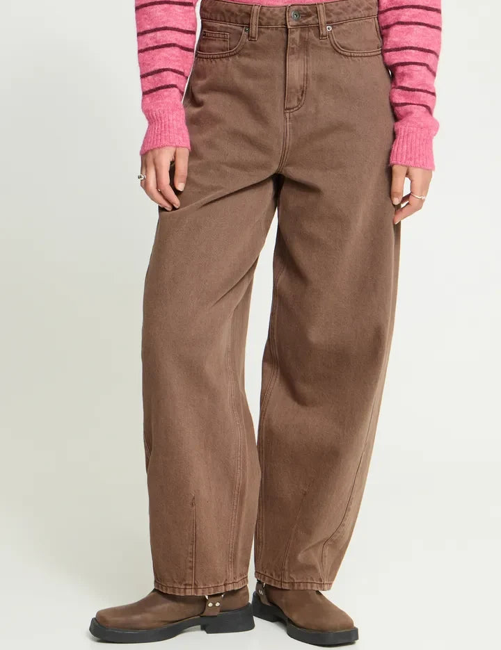 Vaqueros ICHI Blich Brown Washed - look