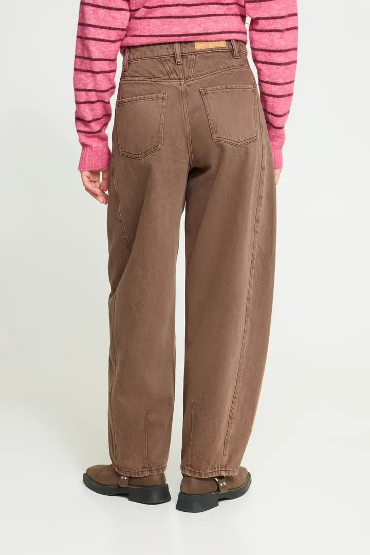 Vaqueros ICHI Blich Brown Washed - frontal