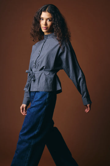 ICHI Fabunni Grey Check vista oficial 6
