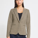 ICHI Kate Woolley Brown Check vista oficial 4