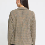 ICHI Kate Woolley Brown Check vista oficial 5