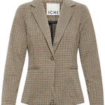 ICHI Kate Woolley Brown Check vista oficial 8