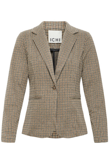 ICHI Kate Woolley Brown Check vista oficial 8