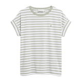 Camiseta ARMEDANGELS Idaara Stripes White Seagreen