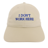 IDEA Cap Sorry I Don't Work Here Beige + Blue