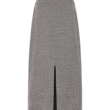 Falda ICHI Kate Jacquard Black White Herringbone