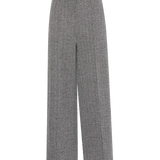 Pantalones ICHI Kate Jacquard Black White Herringbone