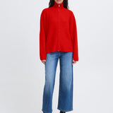 Cardigan ICHI Ducie Fiery Red