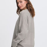 ICHI Ballia Grau Melange Pullover