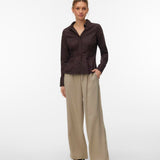 Pantalones VERO MODA Loose Laurel oak Medium Grey