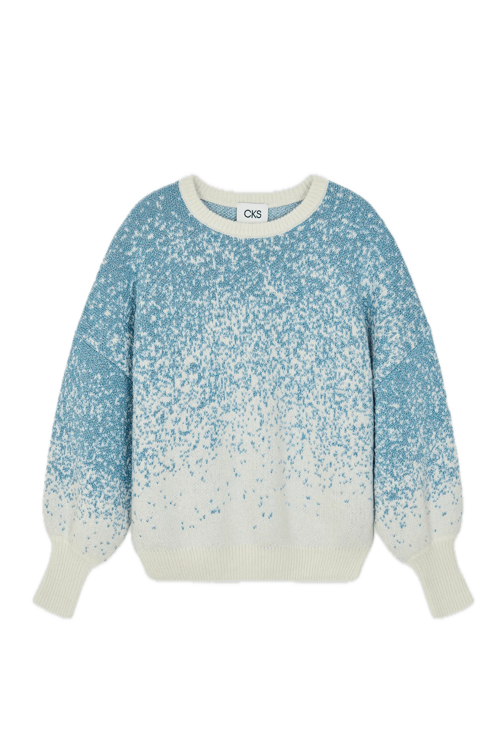 Jersey CKS Percent Vivid Blue - ECRU