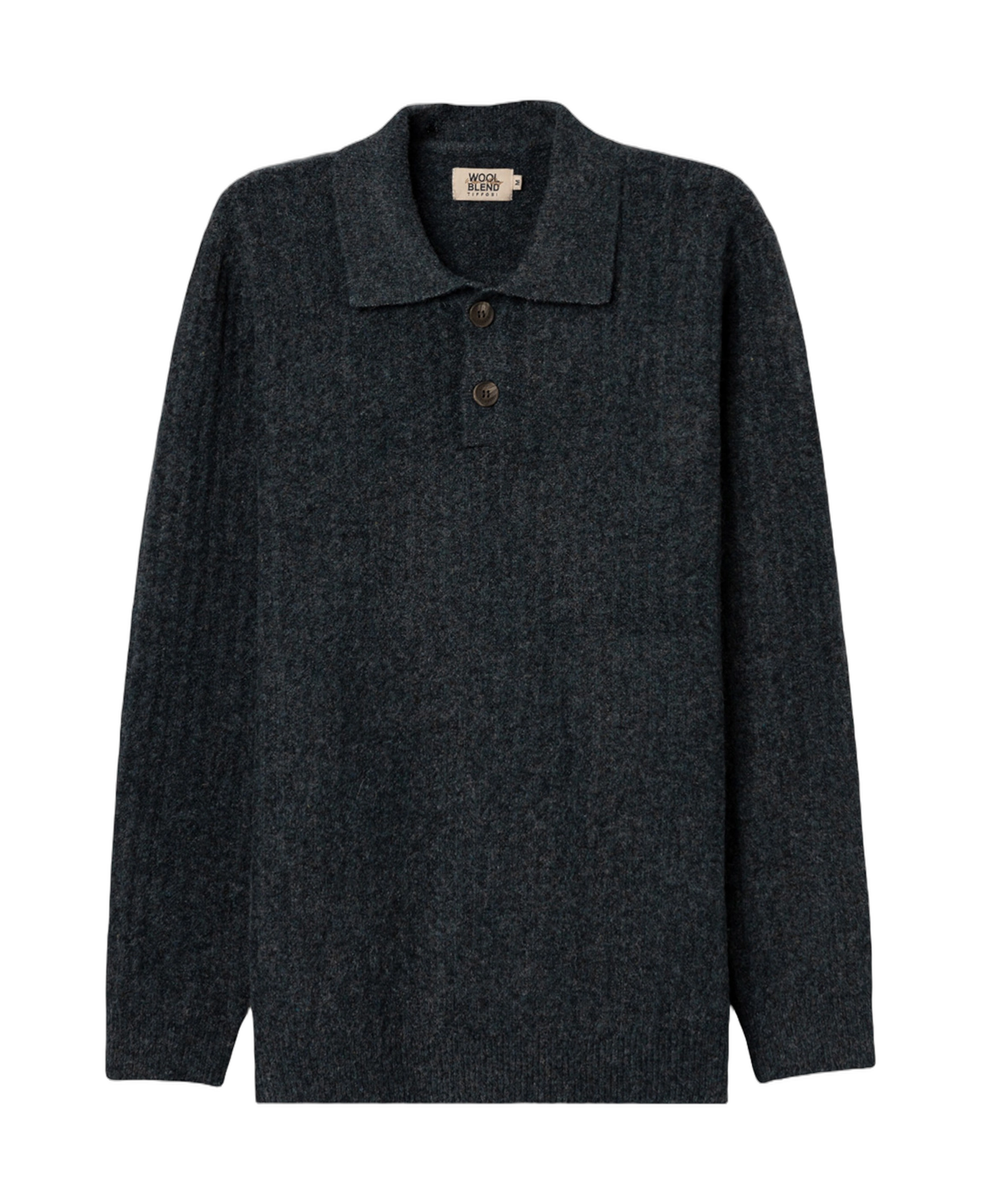 Jersey con cuello polo TIFFOSI Eugene azul oscuro — flat frontal con fondo transparente