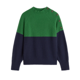 Jersey Ecoalf de Mujer Bursaria de Punto Azul Marino - ECRU