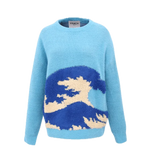 Jersey FRNCH Maeko Azure Blue - ECRU