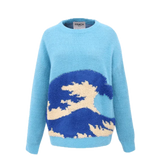 Jersey FRNCH Maeko Azure Blue - ECRU