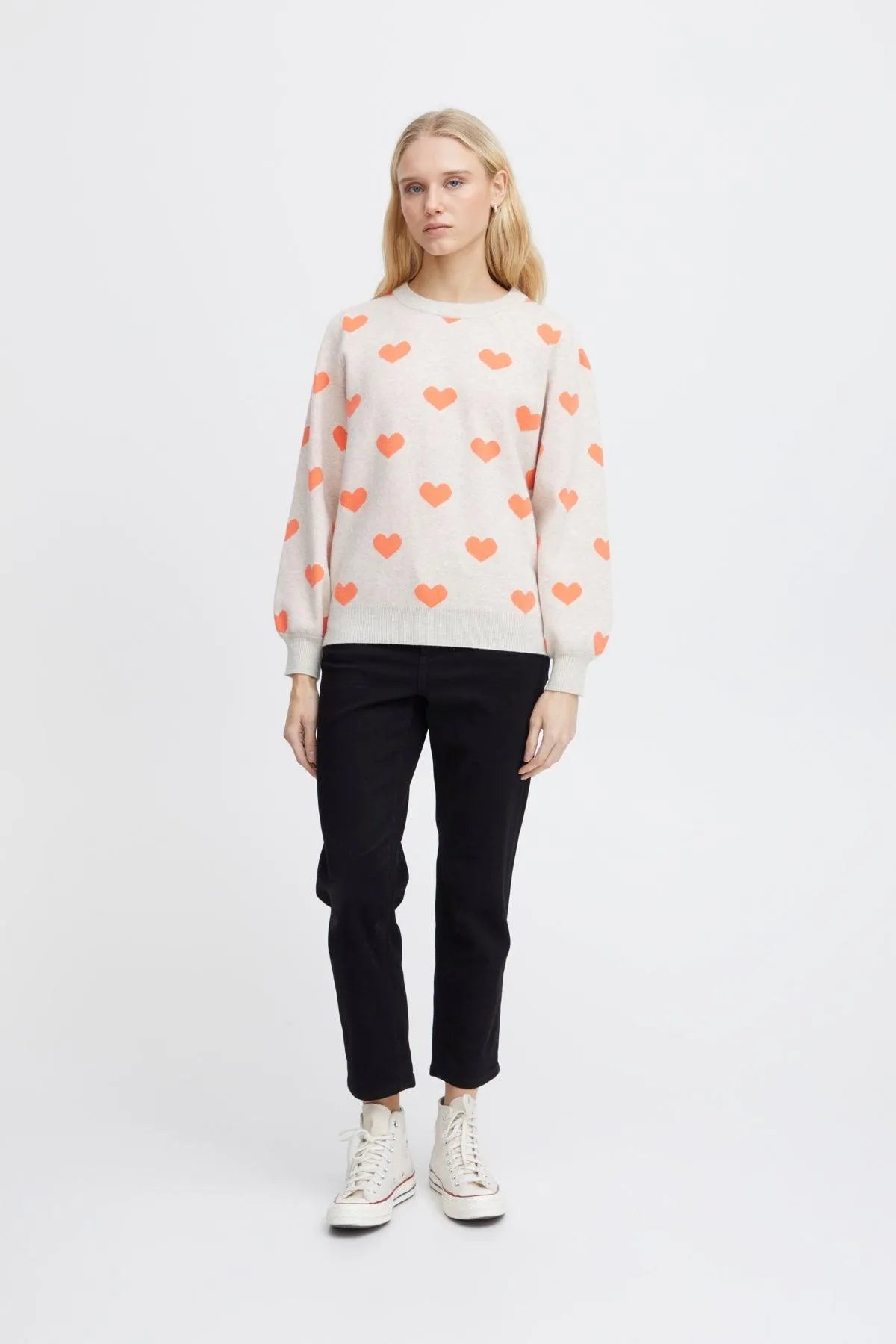 Jersey ICHI Brielle Oatmeal - ECRU