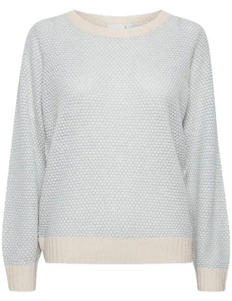 Jersey ICHI Mirana Placid Blue - ECRU