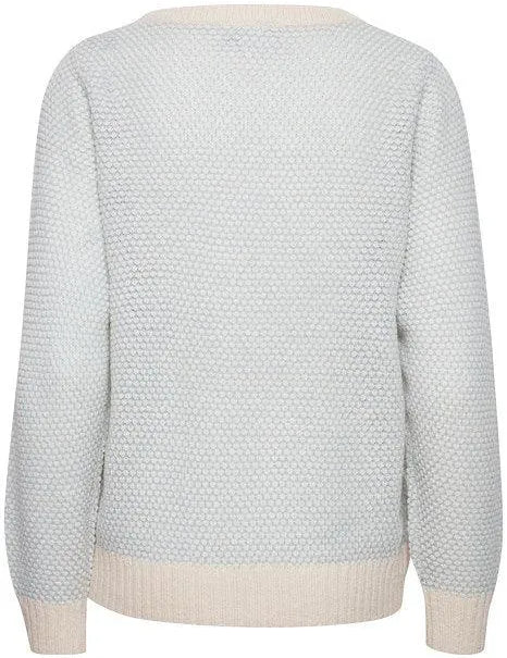 Jersey ICHI Mirana Placid Blue - ECRU