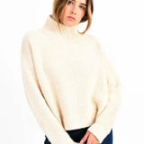 Jersey Lili Sidonio de Manga Larga en Punto Mezclado - ECRU