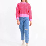 Jersey Lili Sidonio de Manga Larga en Punto Mezclado - ECRU