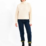 Jersey Lili Sidonio de Manga Larga en Punto Mezclado - ECRU