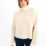 Jersey Lili Sidonio de Manga Larga en Punto Mezclado - ECRU