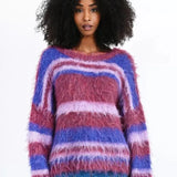 Jersey Molly Bracken de Manga Larga Estampado Rayas - ECRU