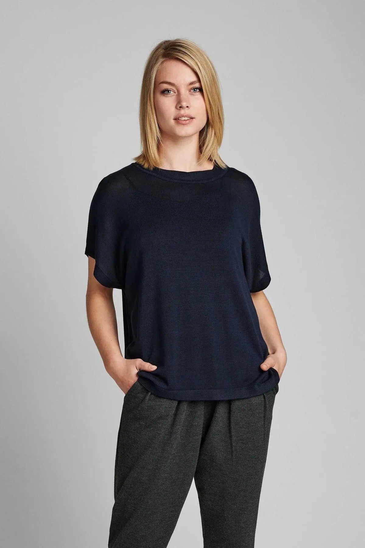 Jersey Nudarlene Dark Sapphire - ECRU