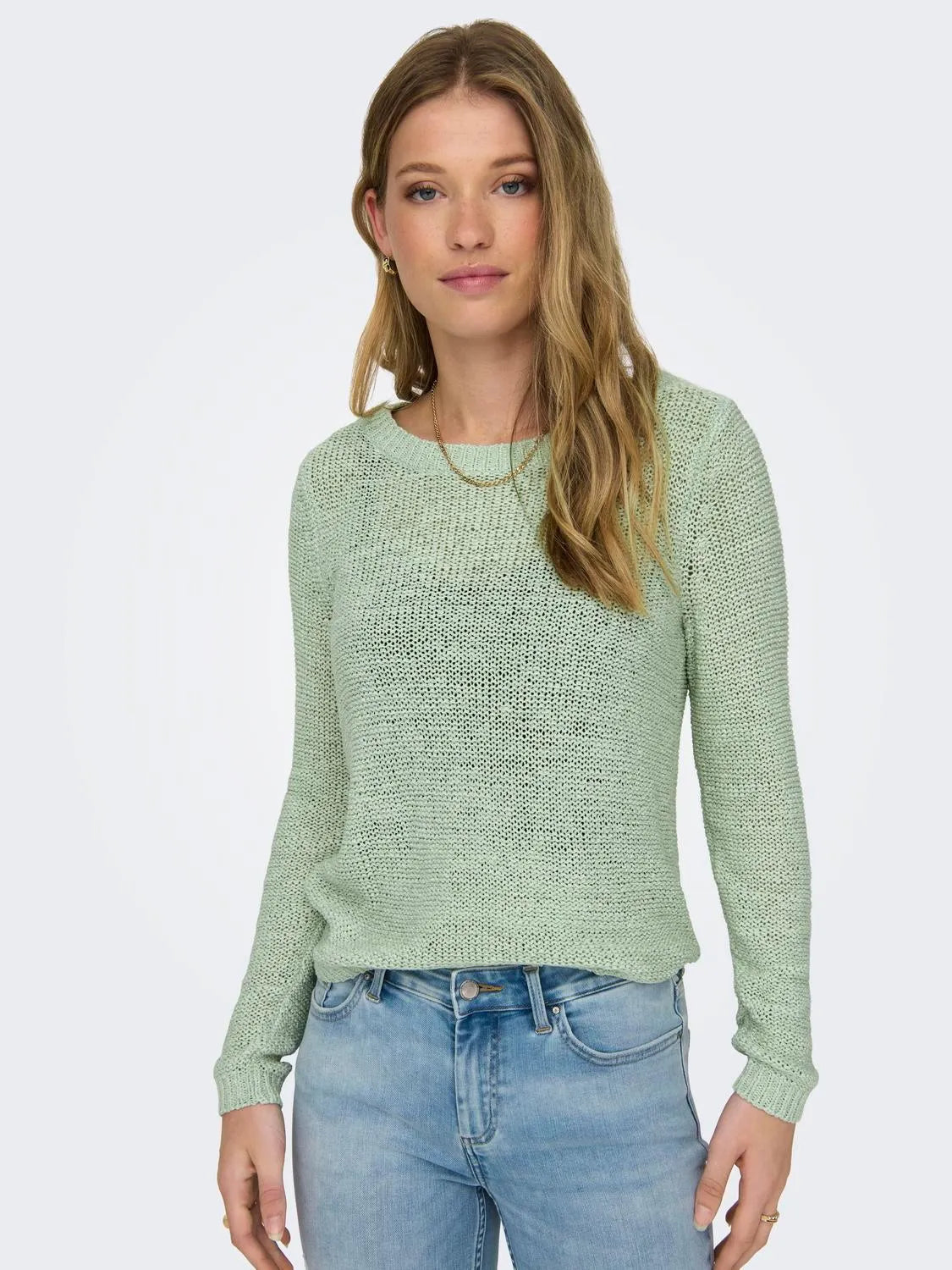 Jersey ONLY Geena Subtle Green - ECRU