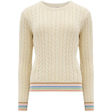 Jersey Sugarhill de ochos Barbara Cream Rainbow Tipping - ECRU