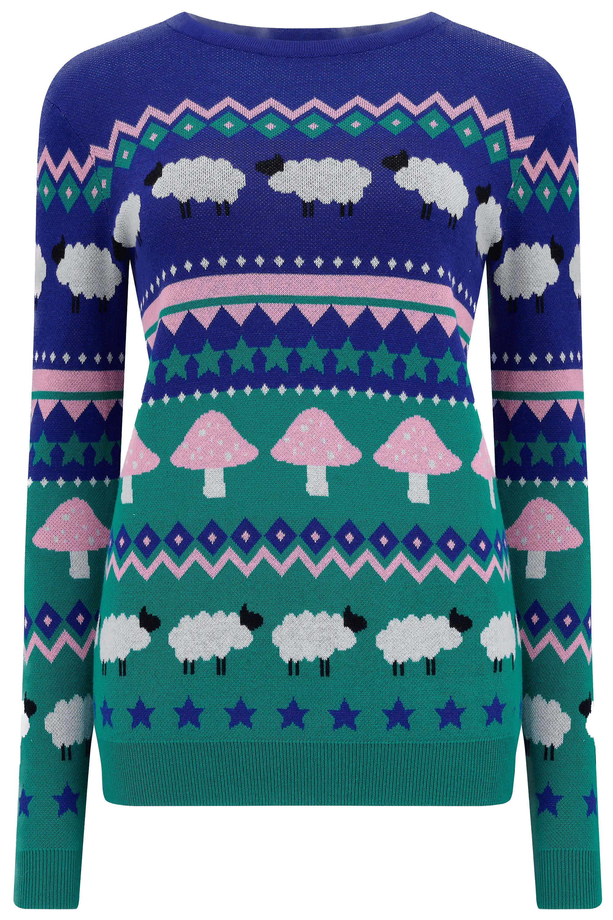 Jersey Sugarhill Rosie Multi Rural Fairisle - ECRU