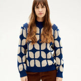 Jersey Thinking Mu Wallpaper Blue - ECRU