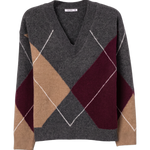 Jersey TIFFOSI Preppy 1 gris de rombos, flat frontal