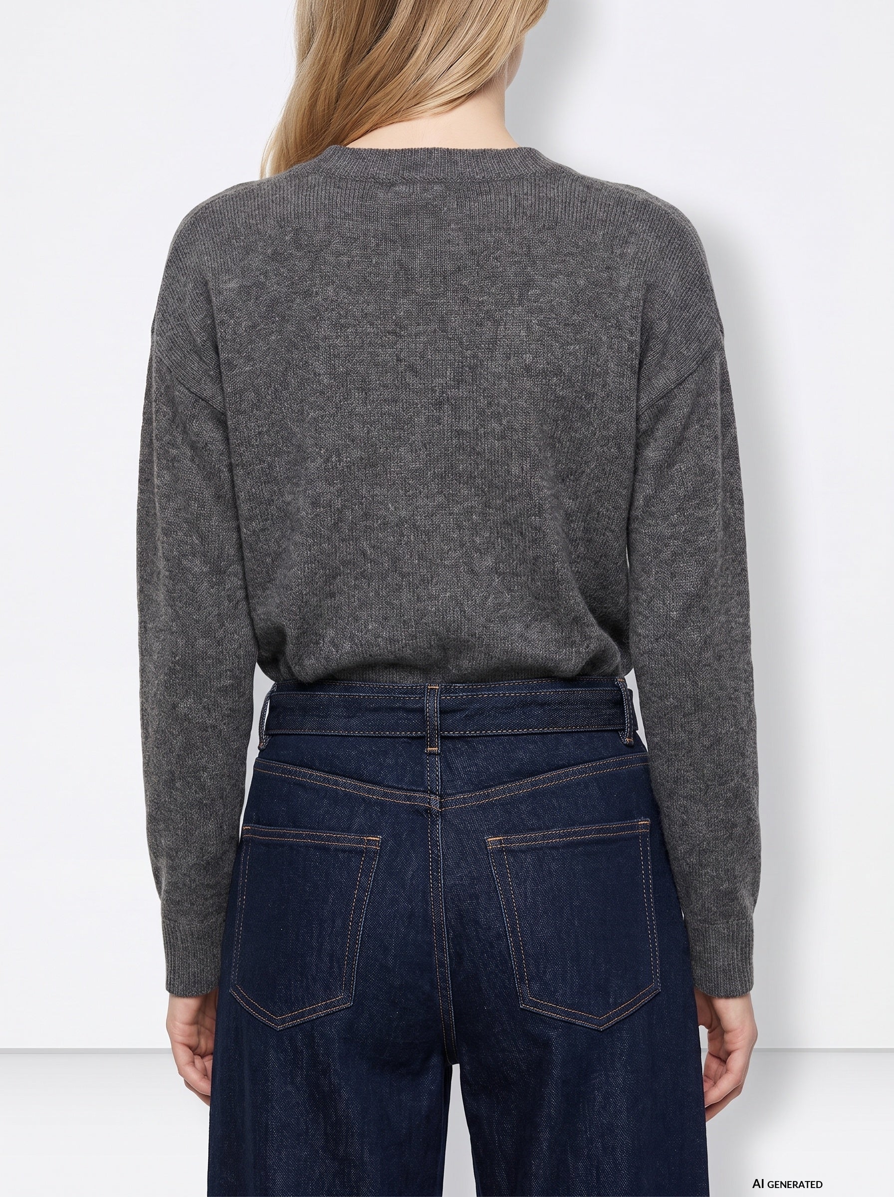 Jersey TIFFOSI Preppy 1 gris de rombos, modelo espalda