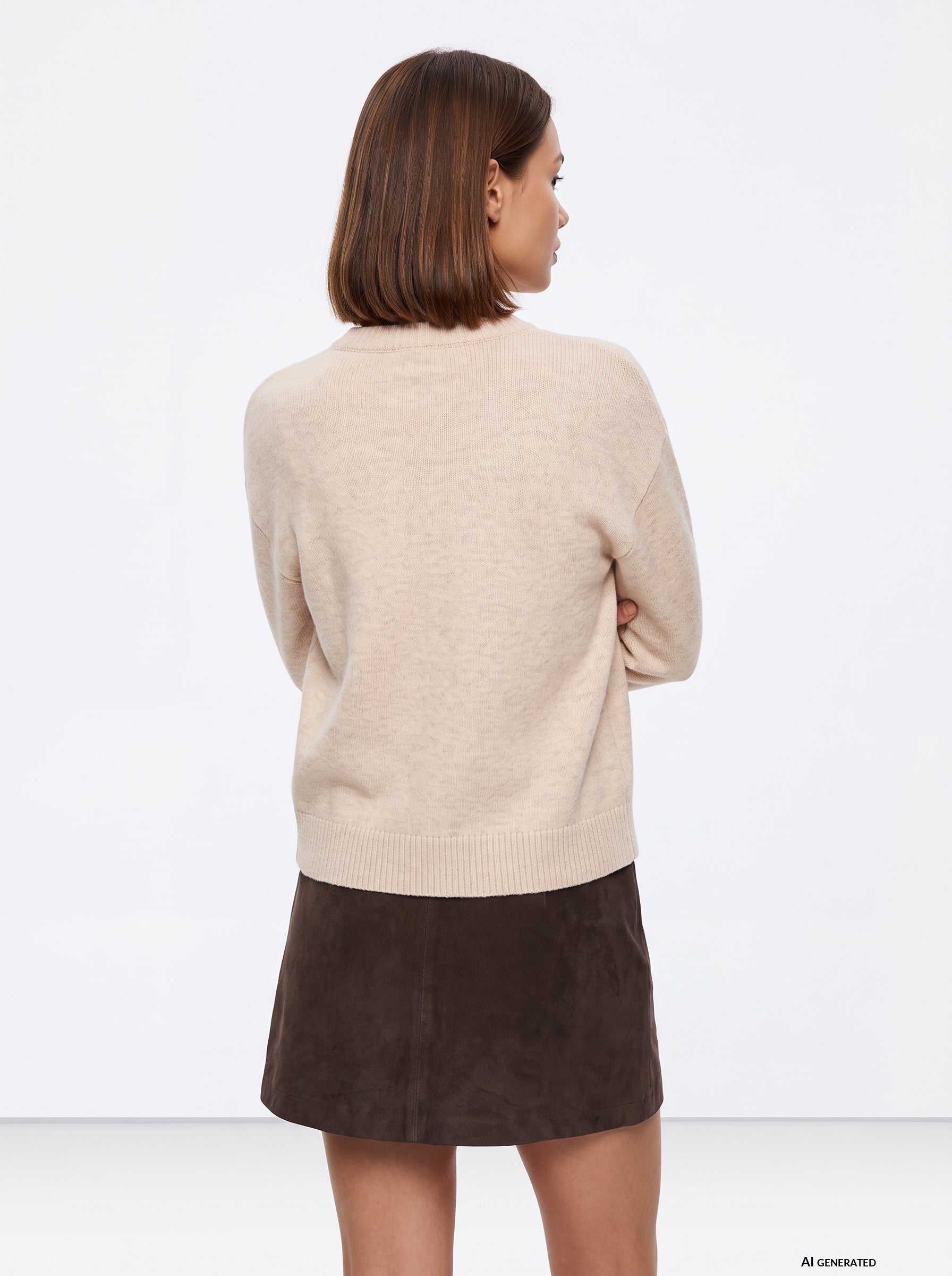 Jersey TIFFOSI Turner beige — espalda con modelo