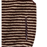 Chaleco KAPPY Stripe Fleece Zipper Vest Brown, detalle del bolsillo