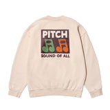 Sudadera KAPPY Pitch Fluff Sweatshirt Cream, vista posterior con estampado