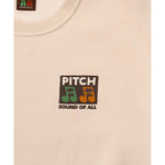 Sudadera KAPPY Pitch Fluff Sweatshirt Cream, detalle del estampado frontal