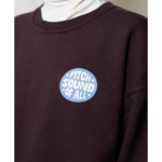 Sudadera KAPPY Pitch Fluff Sweatshirt Brown, detalle del estampado frontal
