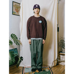 Sudadera KAPPY Pitch Fluff Sweatshirt Brown, vista de la silueta sobre modelo