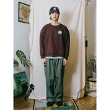 Sudadera KAPPY Pitch Fluff Sweatshirt Brown, vista de la silueta sobre modelo